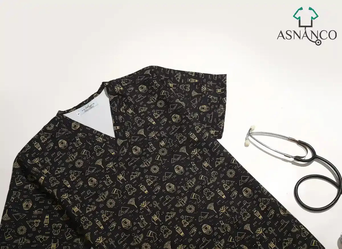 Pharaonic printed scrub