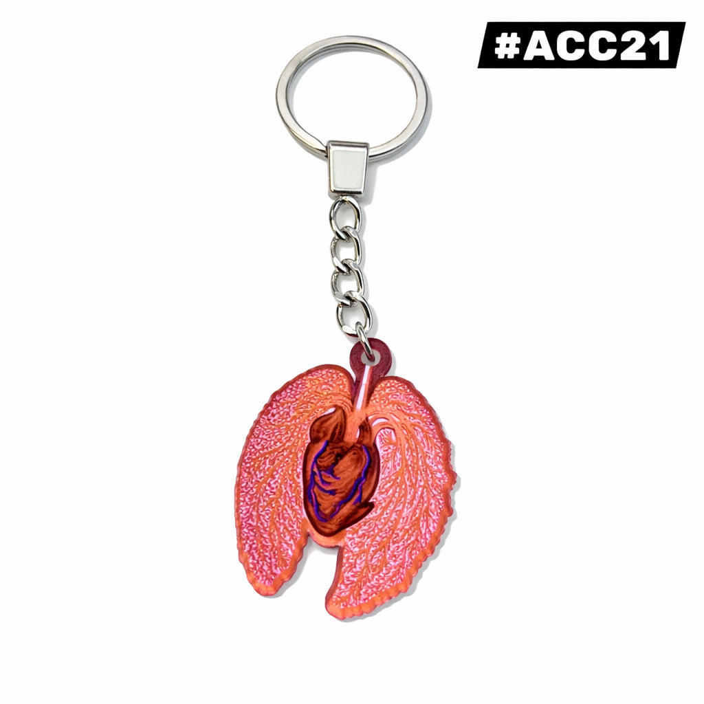 keychain red heart