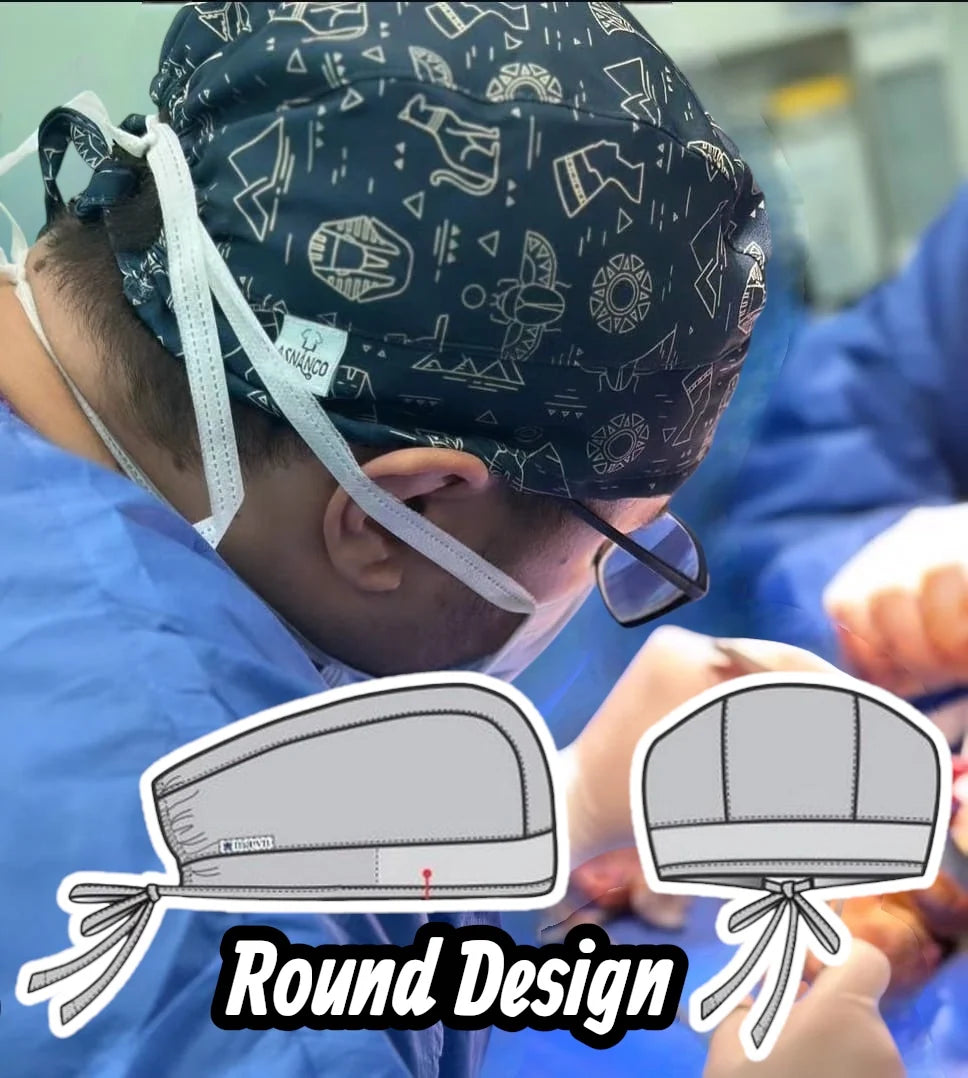 Round surgical caps