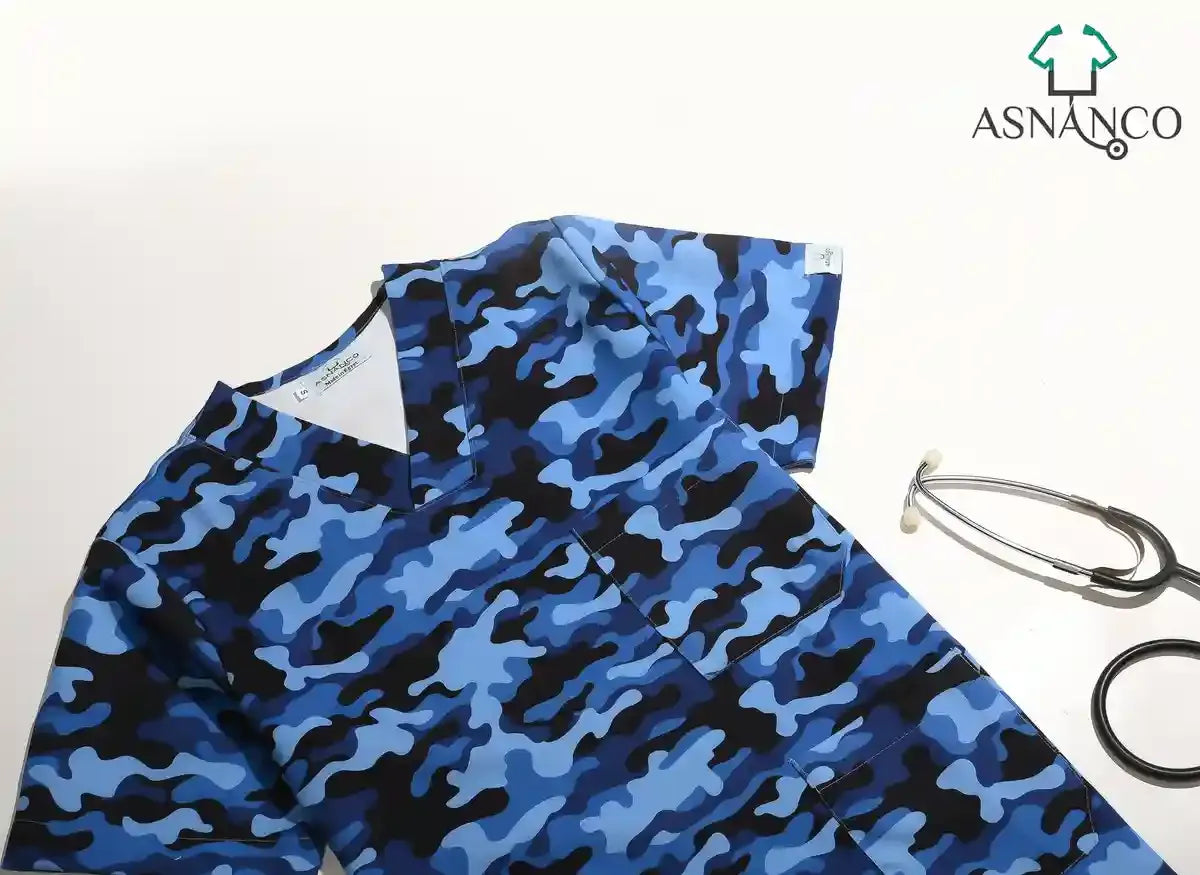 Camouflage scrub(navy)