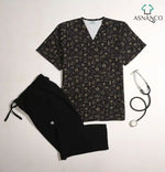 Pharaonic printed scrub