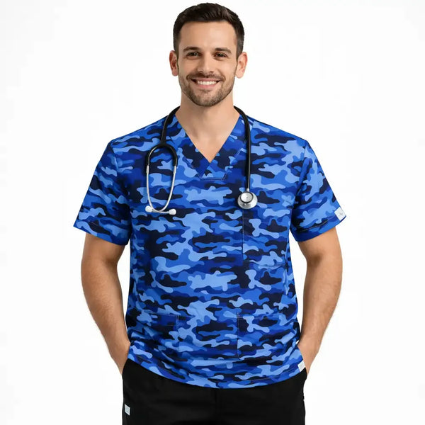Camouflage scrub(navy)