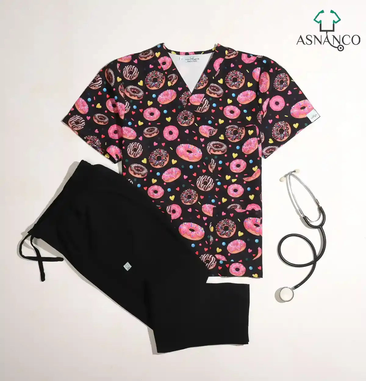 Printed scrub donuts