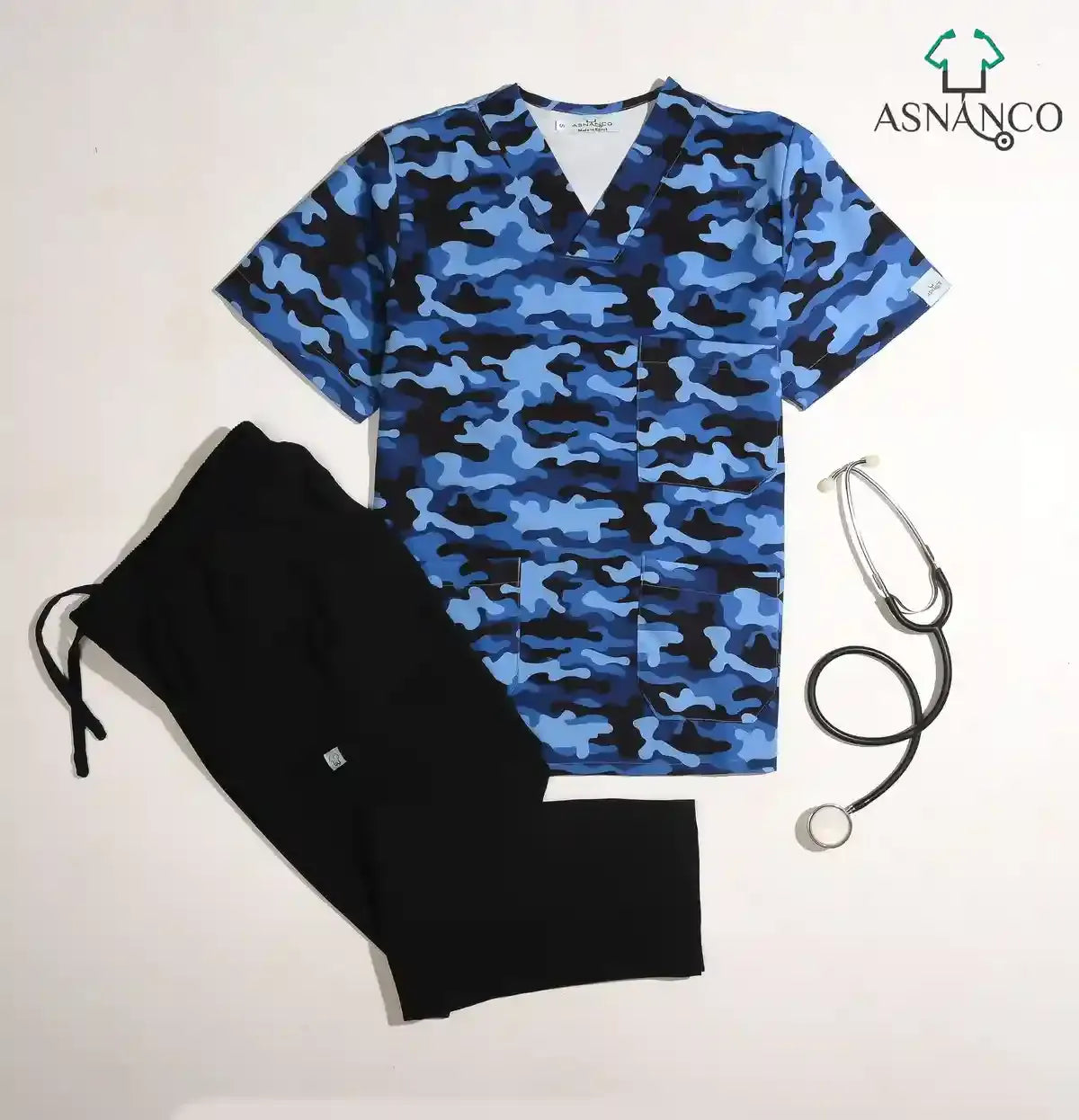 Camouflage scrub(navy)