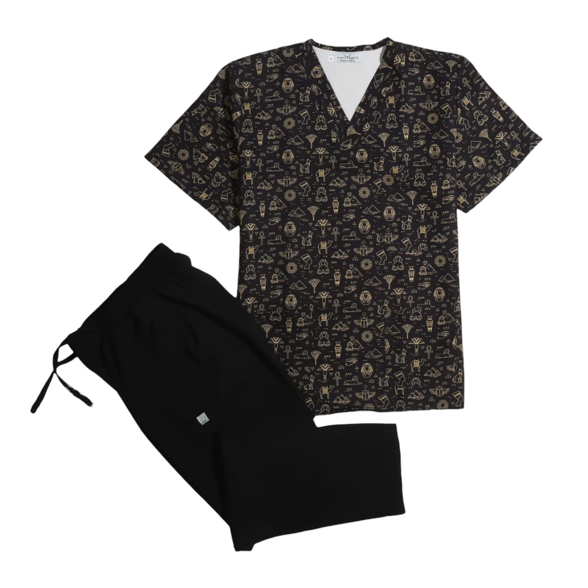 Pharaonic printed scrub